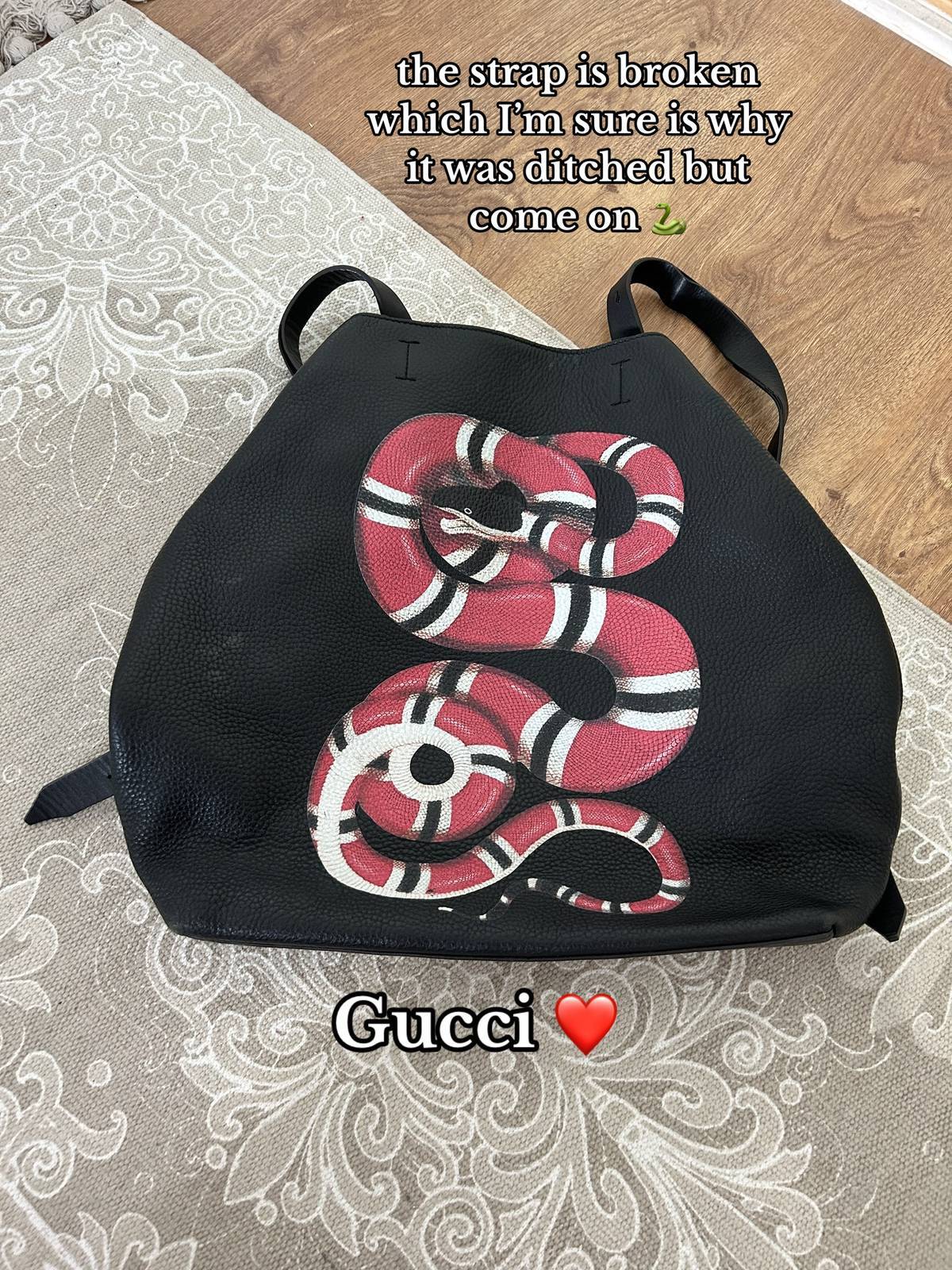 She rescued a Gucci bag from the bin