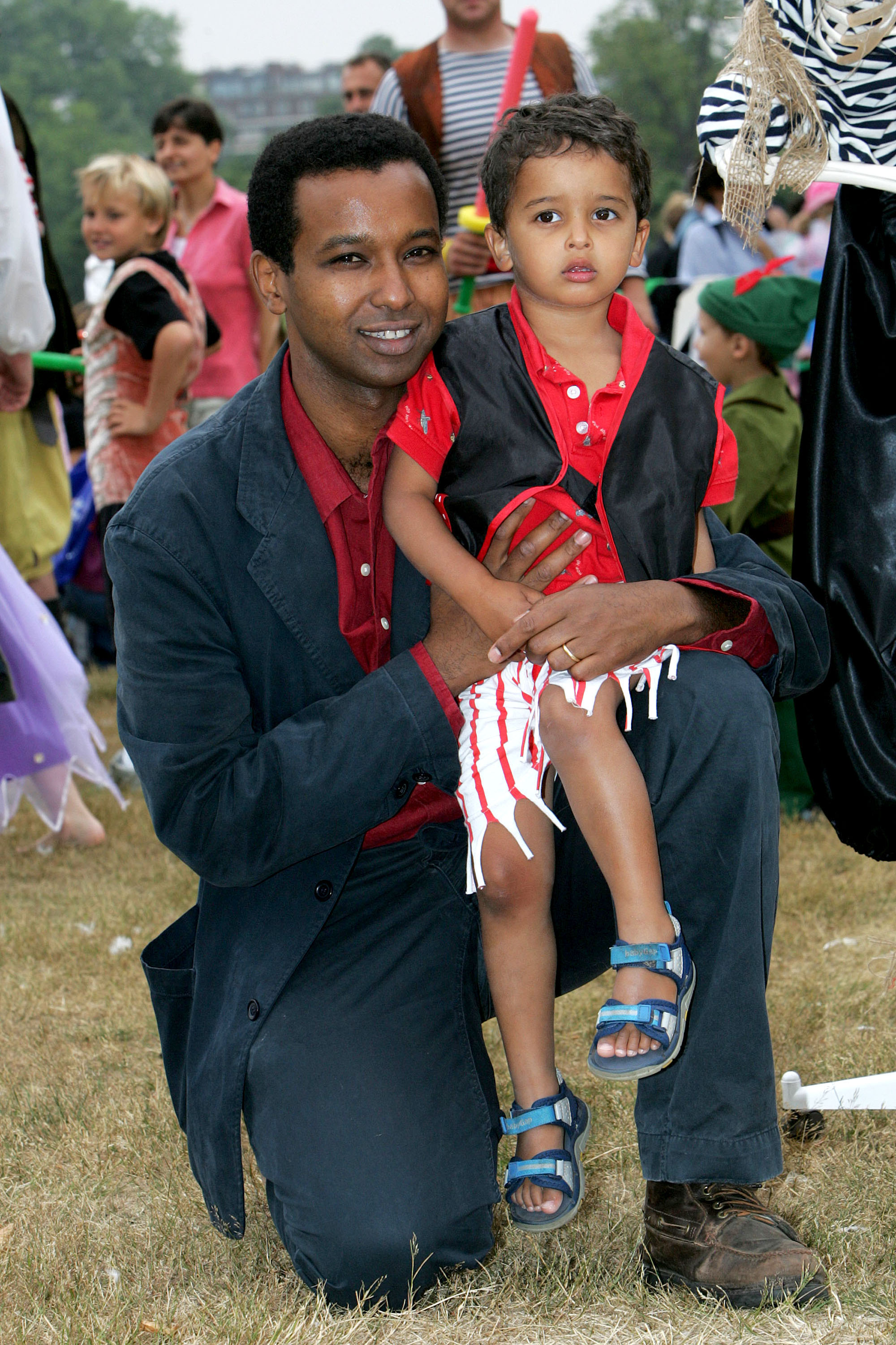 Rageh pictured with one of his children in 2005