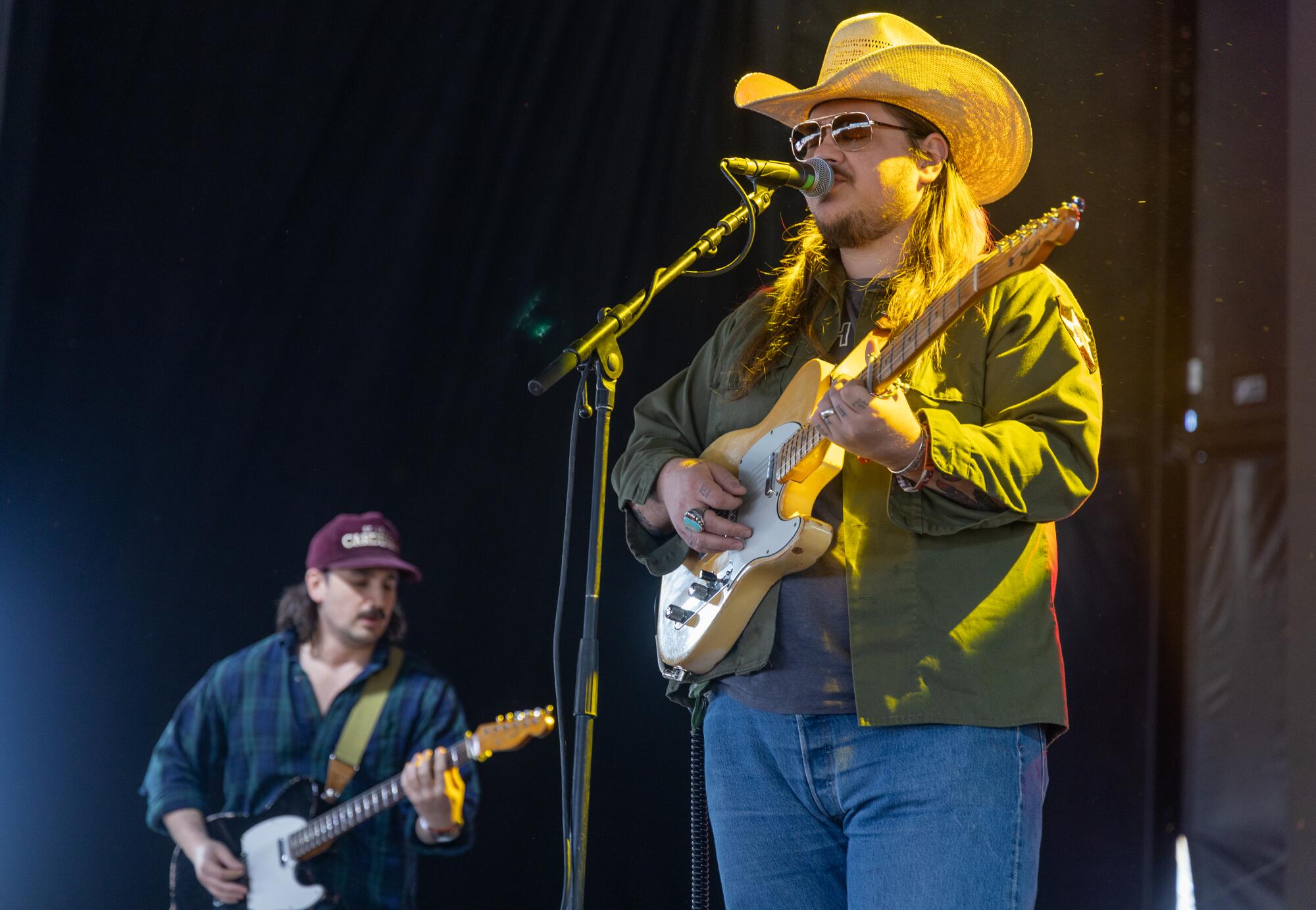 Vincent Neil Emerson performs on the Palomino Stage on the opening day of Stagecoach.