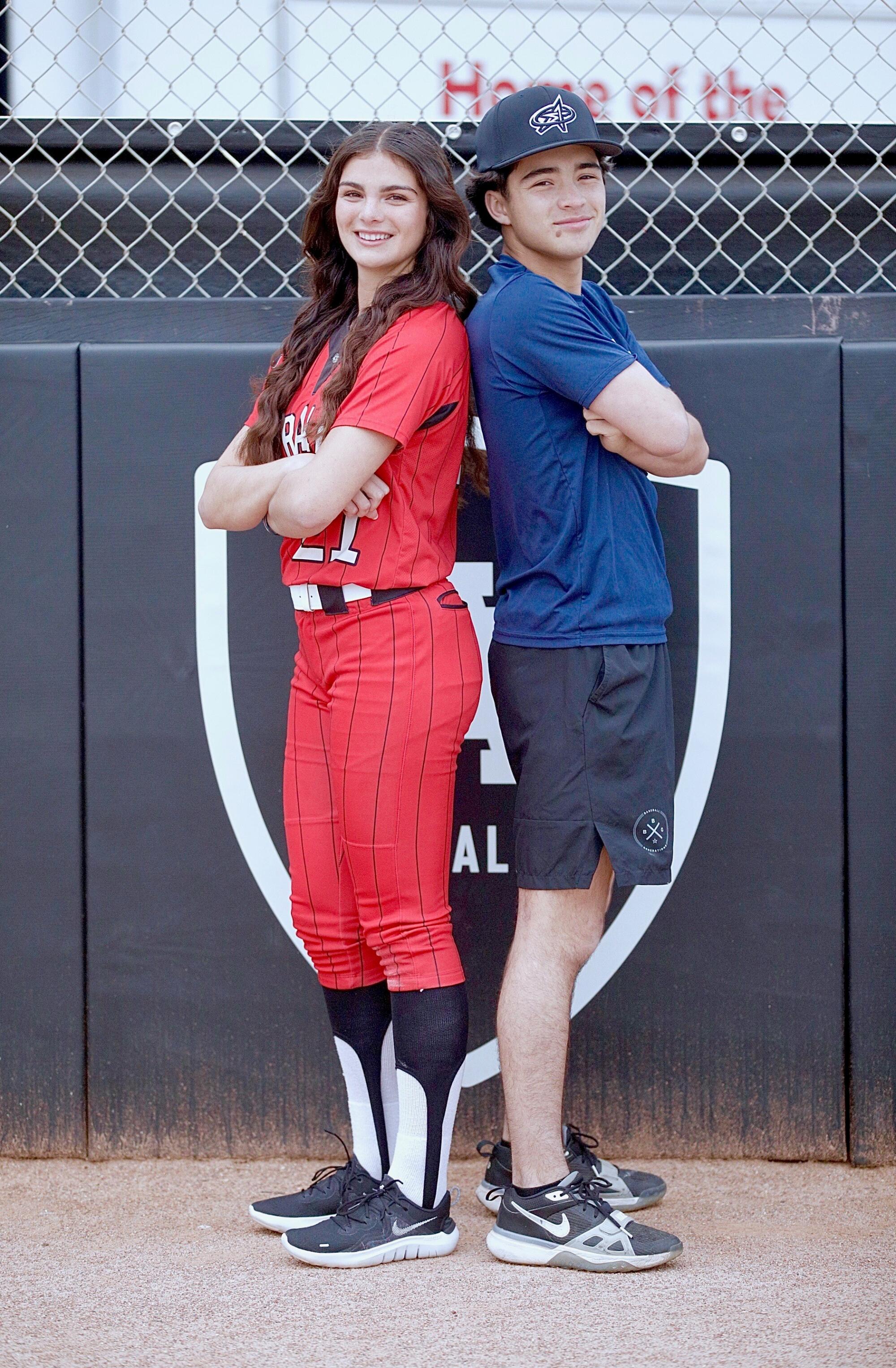 Whittier Christian star Aleena Garcia poses for a photo with her younger brother, Aaron.