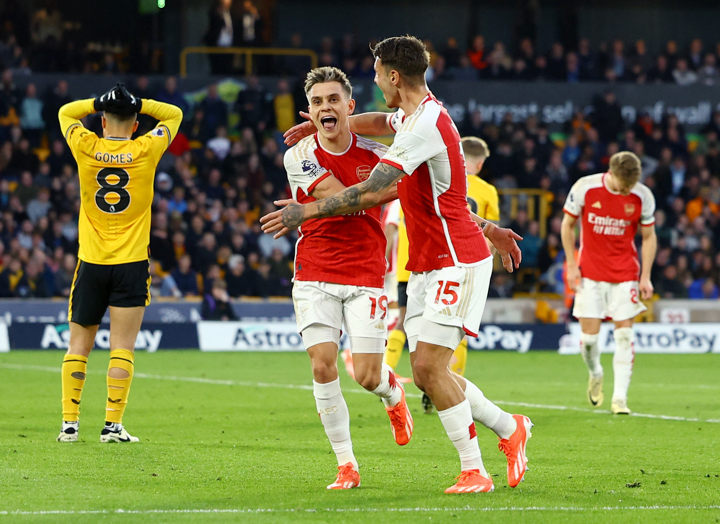 Arsenal returned to the top of the table with a win over Wolves