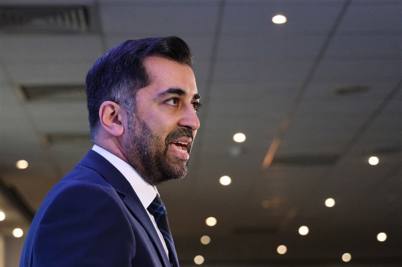 Scottish First Minister Humza Yousaf announced Thursday that he had ended his Scottish Nationalist Party's coalition with the Scottish Greens saying the compromises it entailed were no longer worth it. The split comes seven days after the Scottish government ditched key carbon emissions reduction targets. File Photo by Robert Perry/EPA-EFE