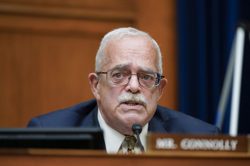 Rep. Gerald Connolly, D-Va., was joined Friday by two other House Democrats to introduce legislation renaming Miami's federal prison after Donald Trump. Connolly said with Trump facing nearly 100 felonies, its "the only honor he truly deserves." File pool photo by Andrew Harnik/UPI