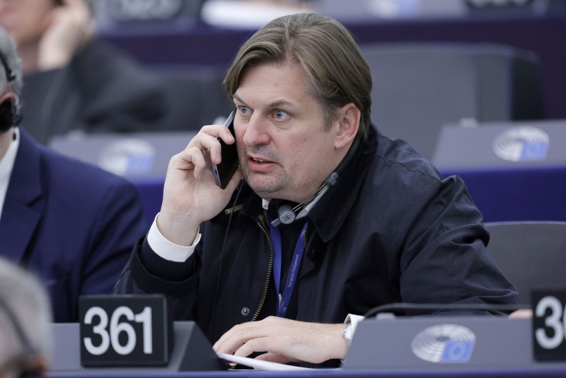 Maximilian Krah, a member of the German AfD party said he would not back out of European Parliament elections after one of his top aides was arrested on suspicion of spying for China. Photo by Ronald Wittek/EPA-EFE