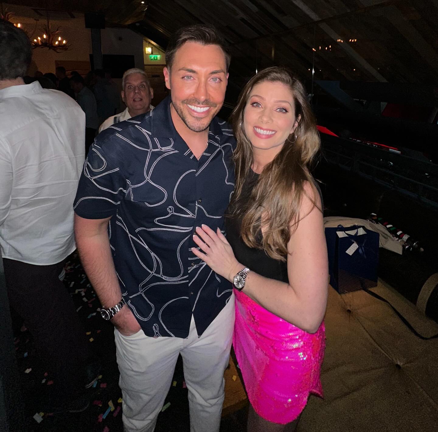 Hollyoaks star Ross Adams was all smiles at a huge celebratory birthday party