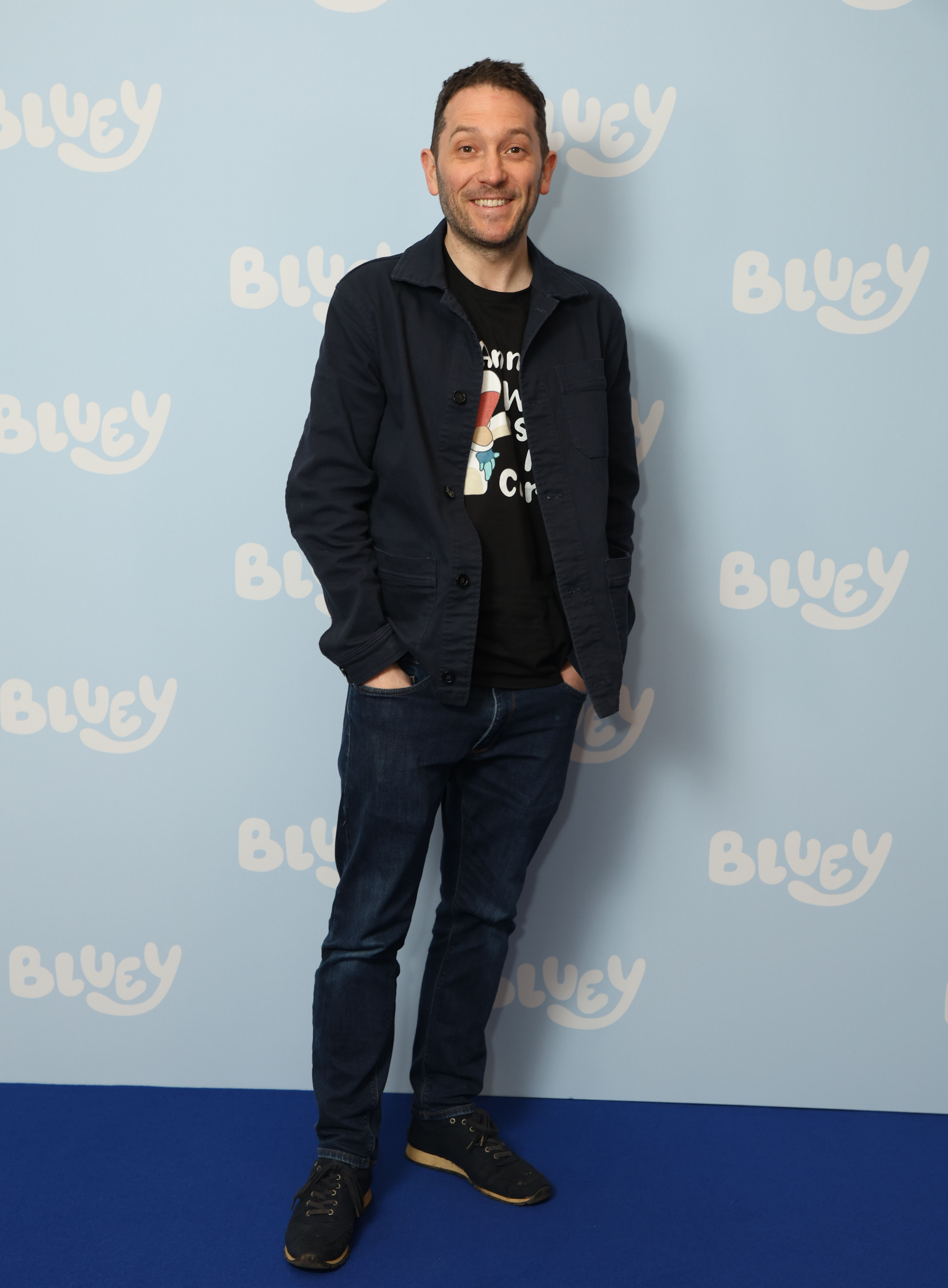 Jon Richardson was all smiles as he was seen for the first time since his marriage split from Lucy Beaumont