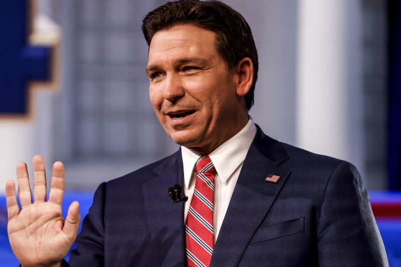 "Florida is proud to lead the way in standing up for our children," Republican Gov. Ron DeSantis said last year as he signed an expansion to HB1069. On Wednesay, a federal judge temporarily blocked Florida from enforcing the 2023 law. File Photo by Tannen Maury/UPI