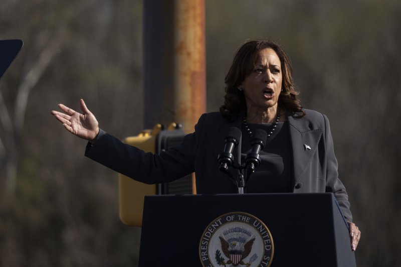 U.S. Vice President Kamala Harris visits the Edmund Pettus Bridge in March to commemorate the 59th anniversary of Bloody Sunday in Selma, Ala. Harris will be in Wisconsin again Monday to outline new policy changes to U.S. healthcare. Photo by Christian Monterrosa/UPI