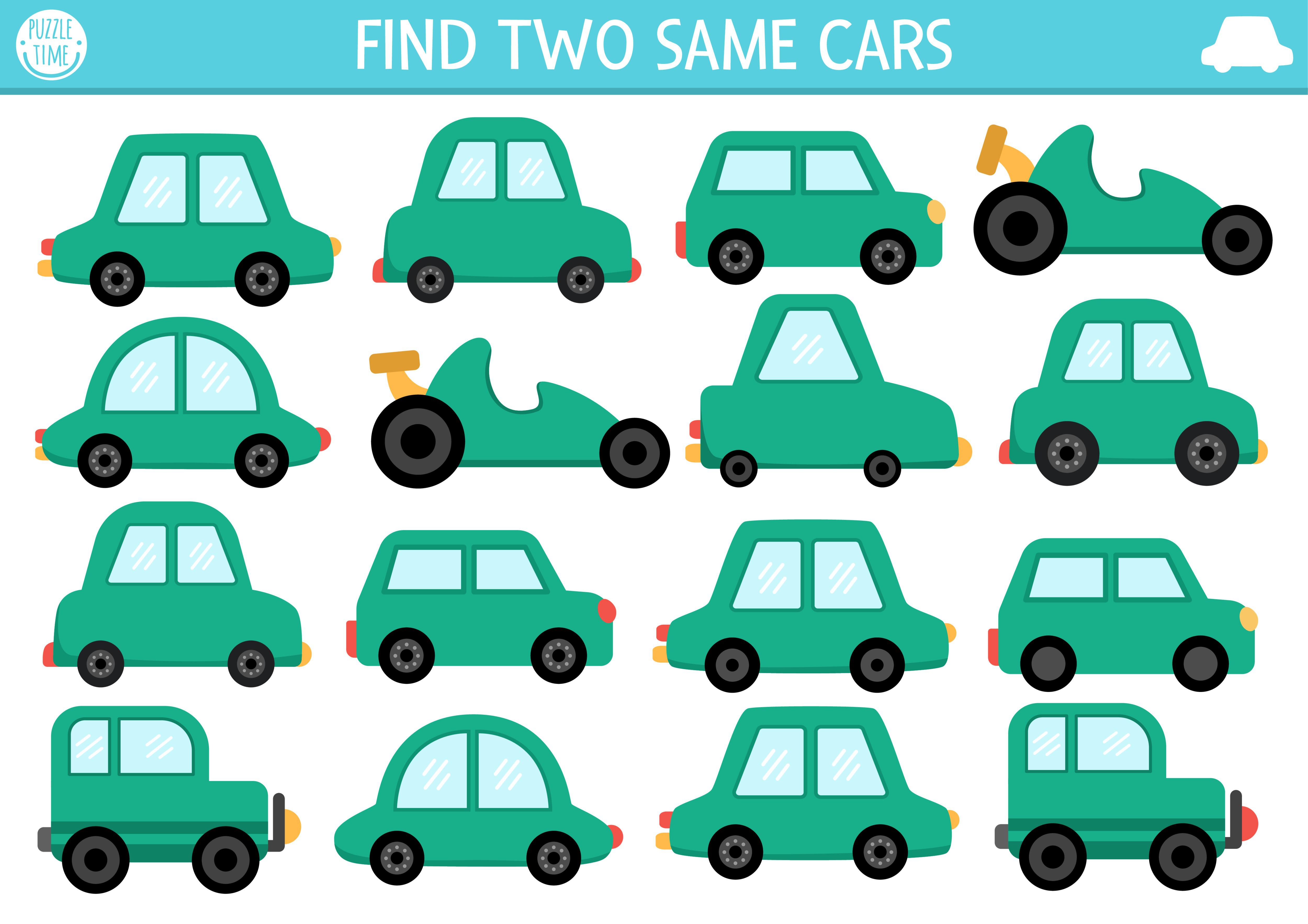 Can you spot the two identical cars in five seconds or less?