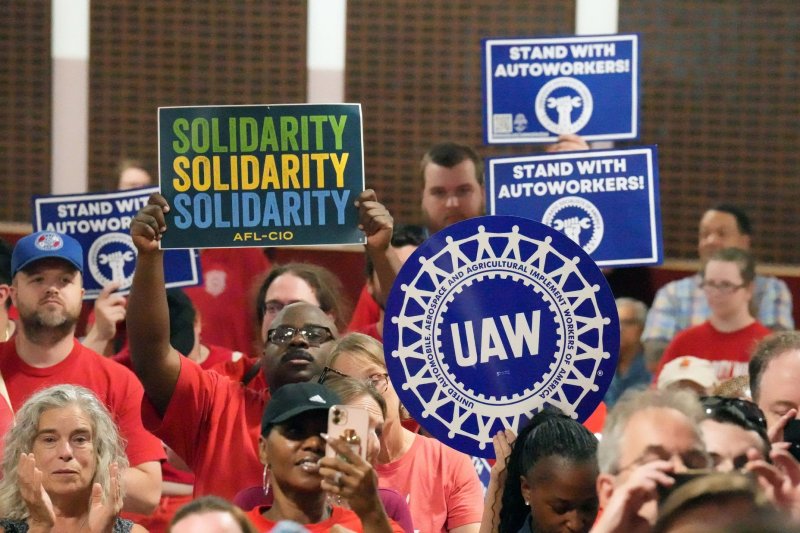 The United Auto Workers on Friday called their successful efforts to unionize a Volkswagen plant in Tennessee a "historic" victory. File Photo by Bill Greenblatt/UPI