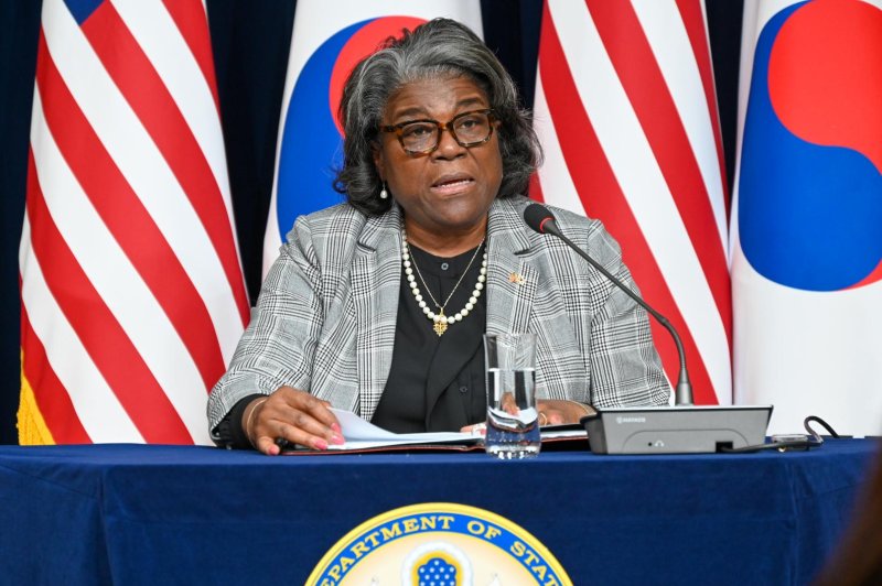 U.S. Ambassador to the United Nations Linda Thomas-Greenfield said Wednesday that Washington and its allies were looking for new ways to monitor U.N. sanctions against North Korea. Photo by Thomas Maresca/UPI