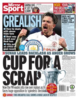 The back page of the Mirror