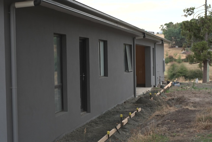 A housing construction site