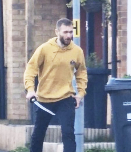 The man wielding a sword in east London yesterday morning