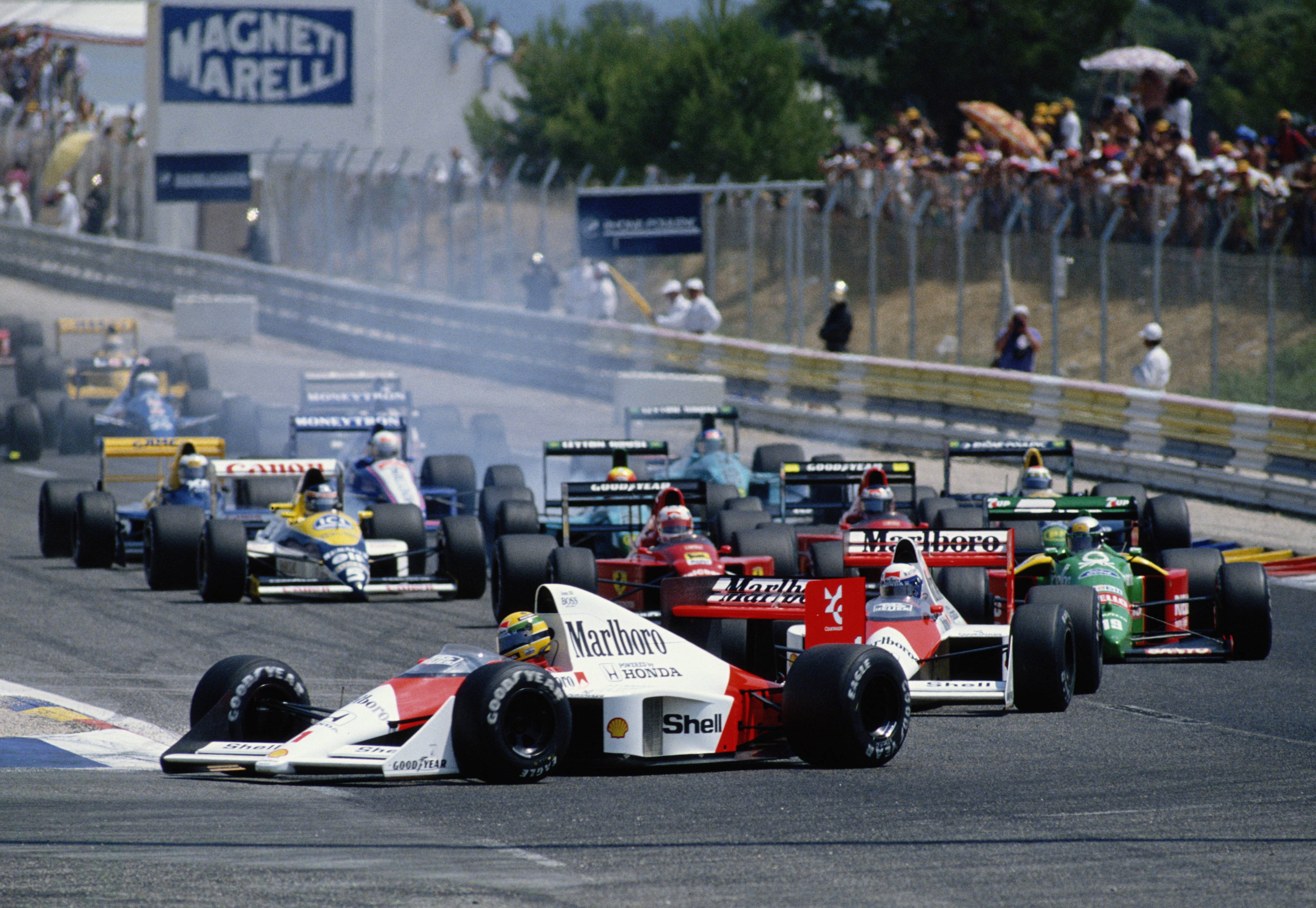 Senna, pictured during a race in 1989, pushed his cars to their limits