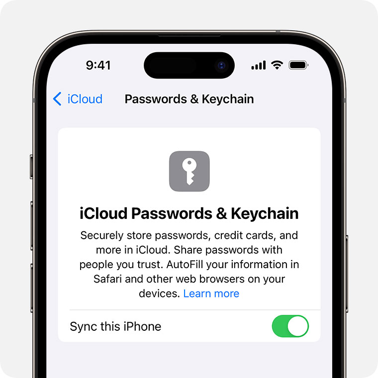 Using a password manager like iCloud Keychain can help you stay safe