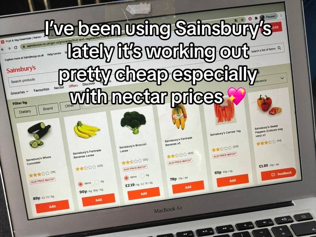 She also said she's switched to Sainsburys' because their Nectar prices make it better value