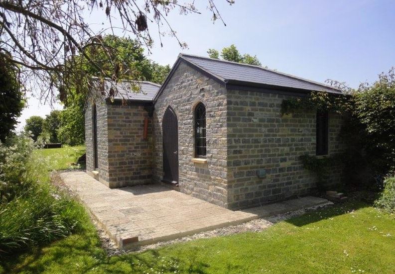 The exterior of the nuclear shelter in South West England