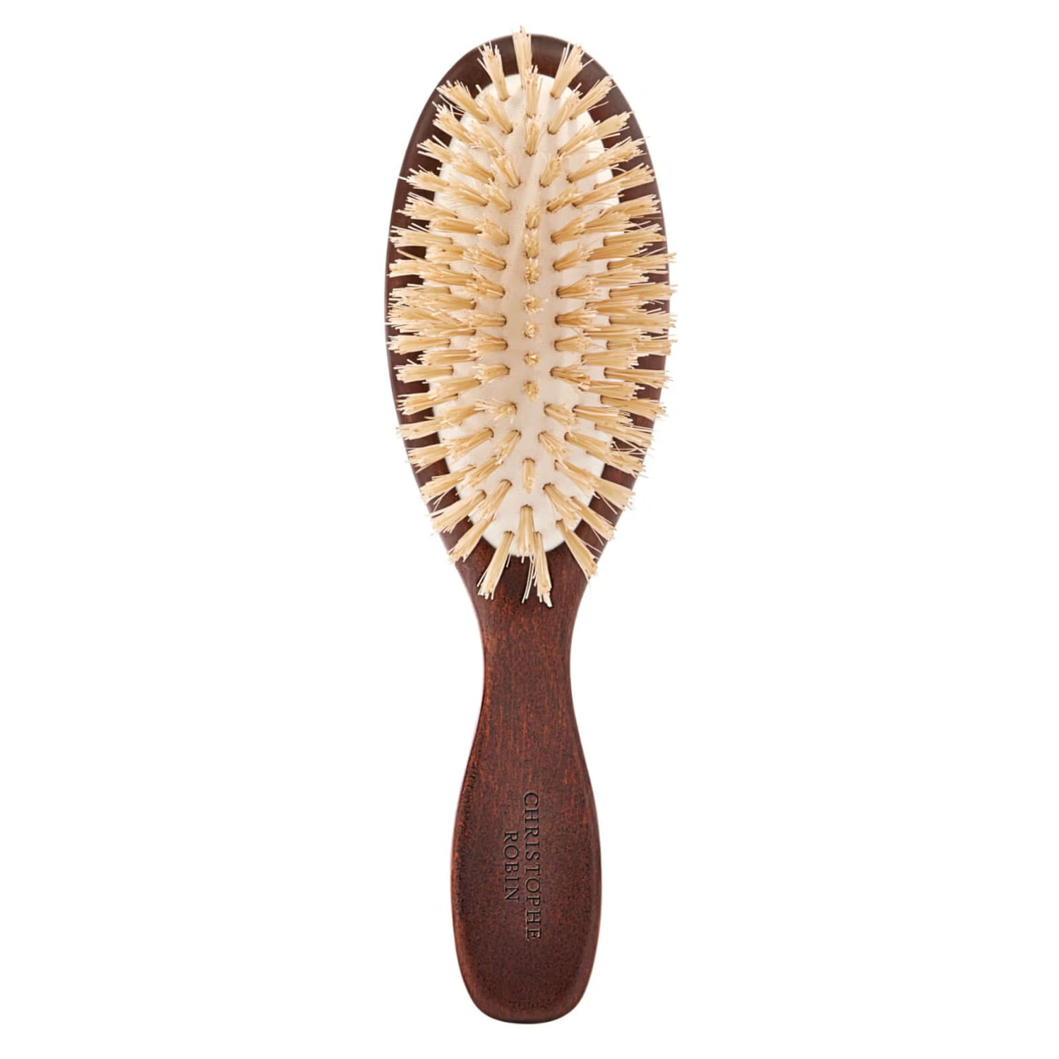 Christophe Robin Travel Hairbrush with Natural Boar-Bristle and Wood