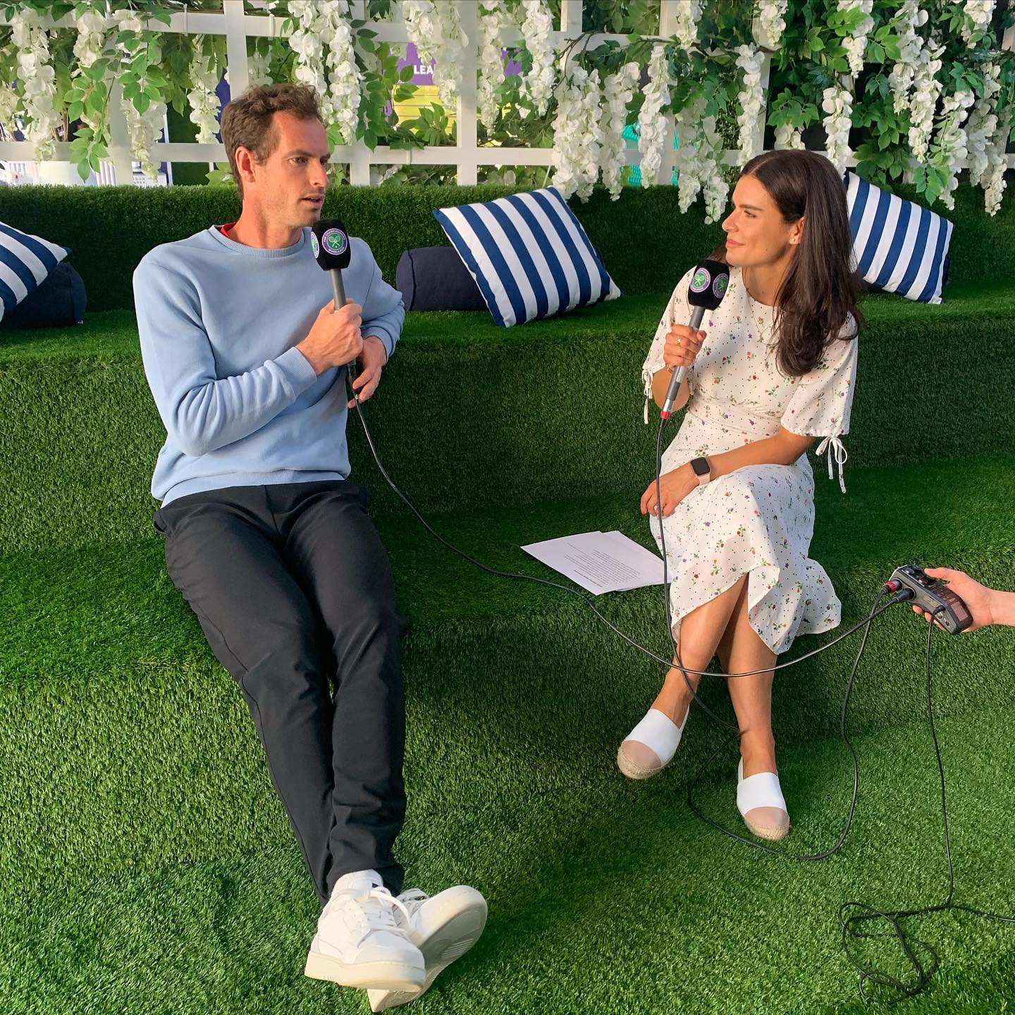 Kenzie interviewed Andy Murray at Wimbledon