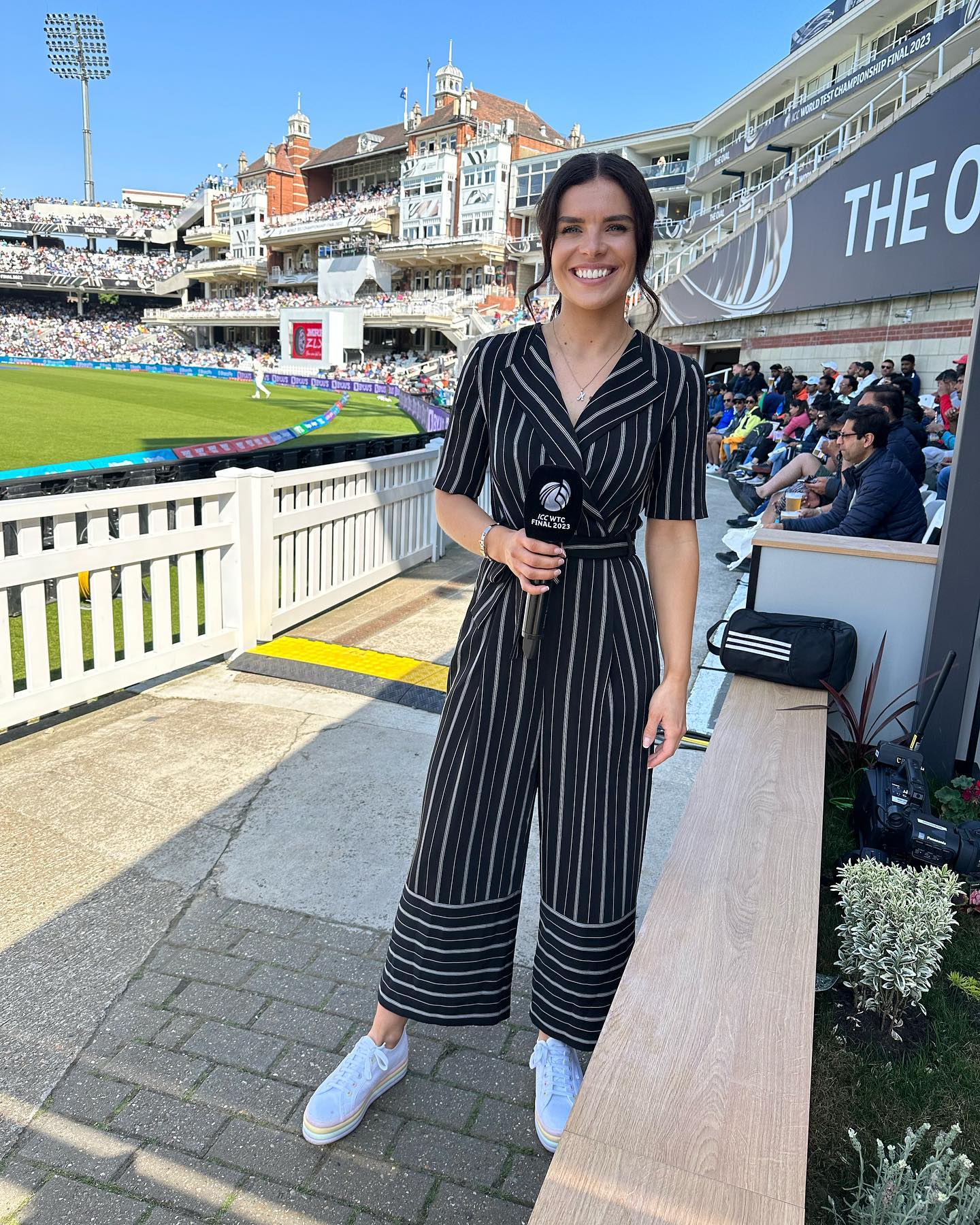 She regularly posts smiley pics from various sporting venues