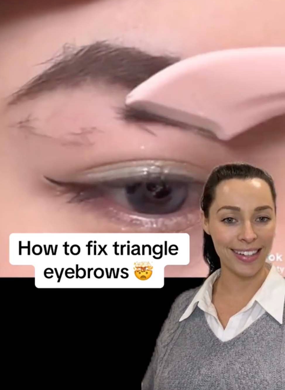 She advised beauty fans to pencil in their brows and use an eyebrow razor to remove excess hairs