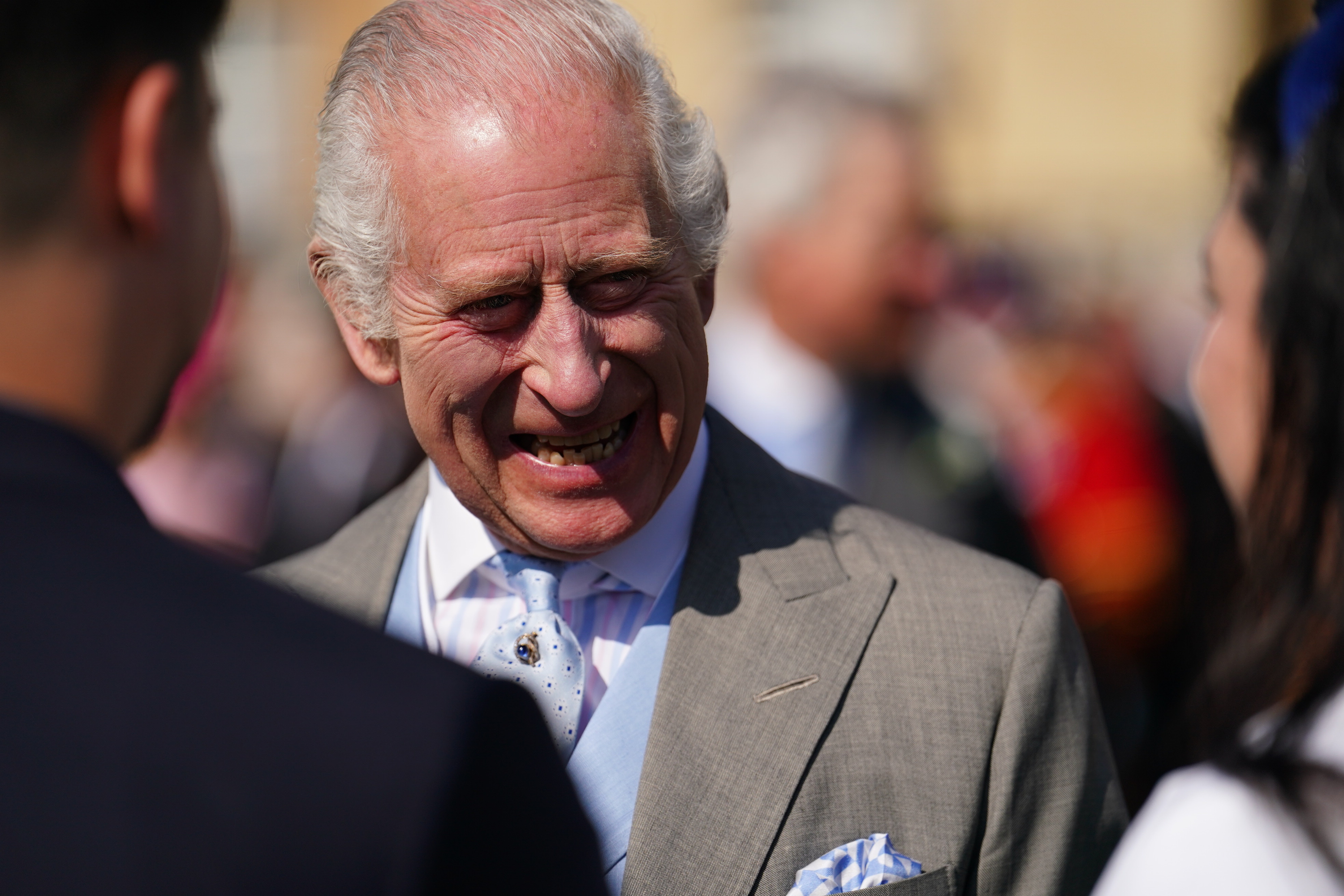 Charles attended a garden party at Buckingham Palace