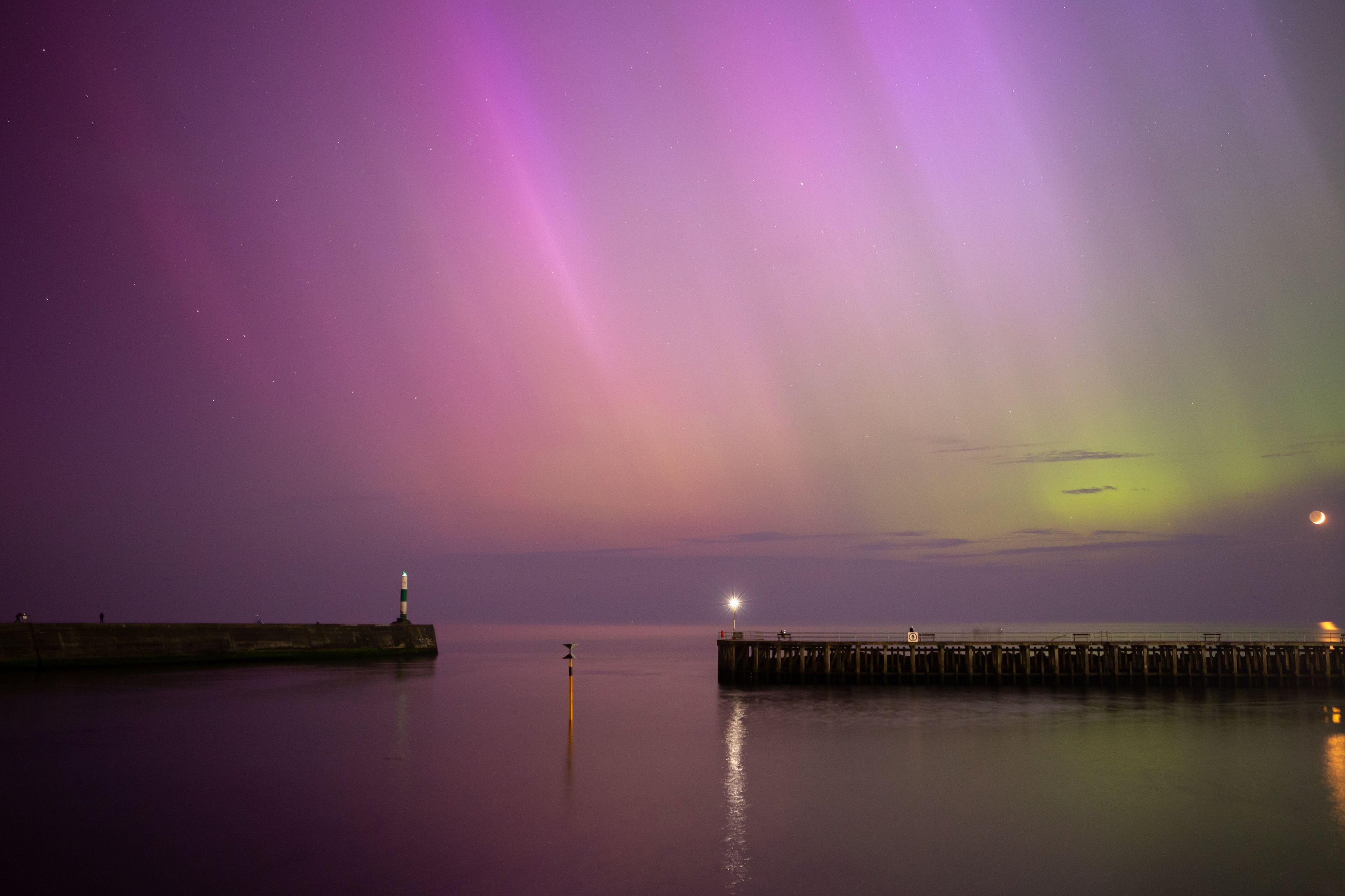 People in Aberystwyth had a spectacular show of the Aurora Borealis