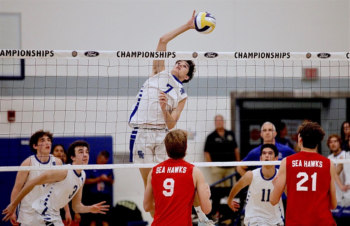 Fenton Regan goes on the attack in Santa Margarita's sweep of Redondo Union.