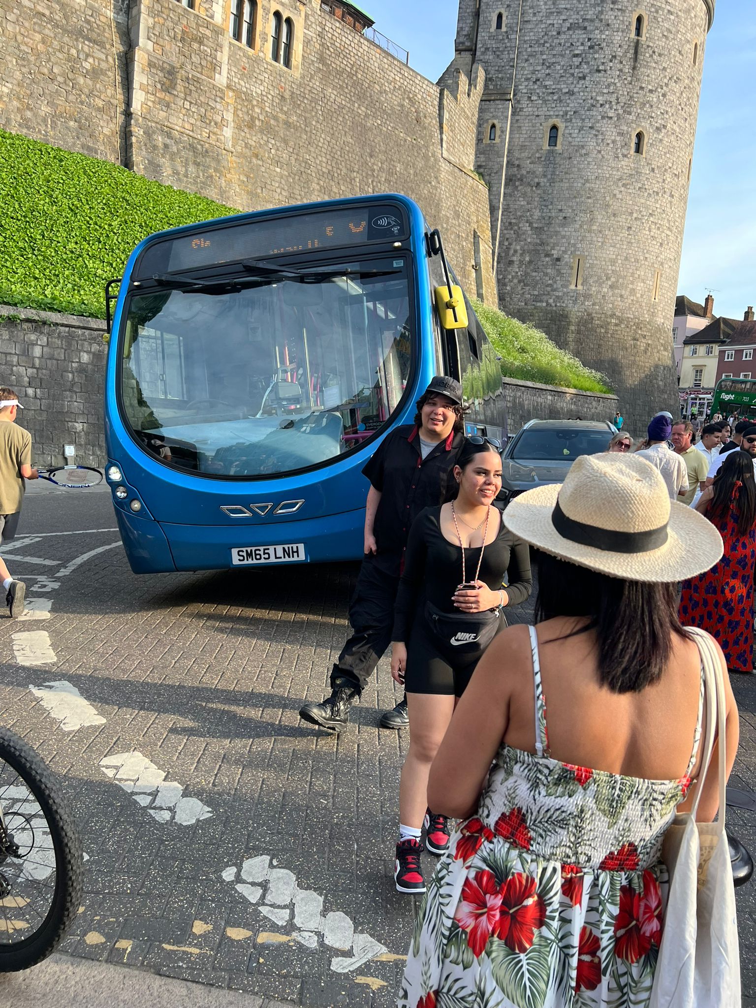 The collision involved a bus and a car outside Windsor Castle