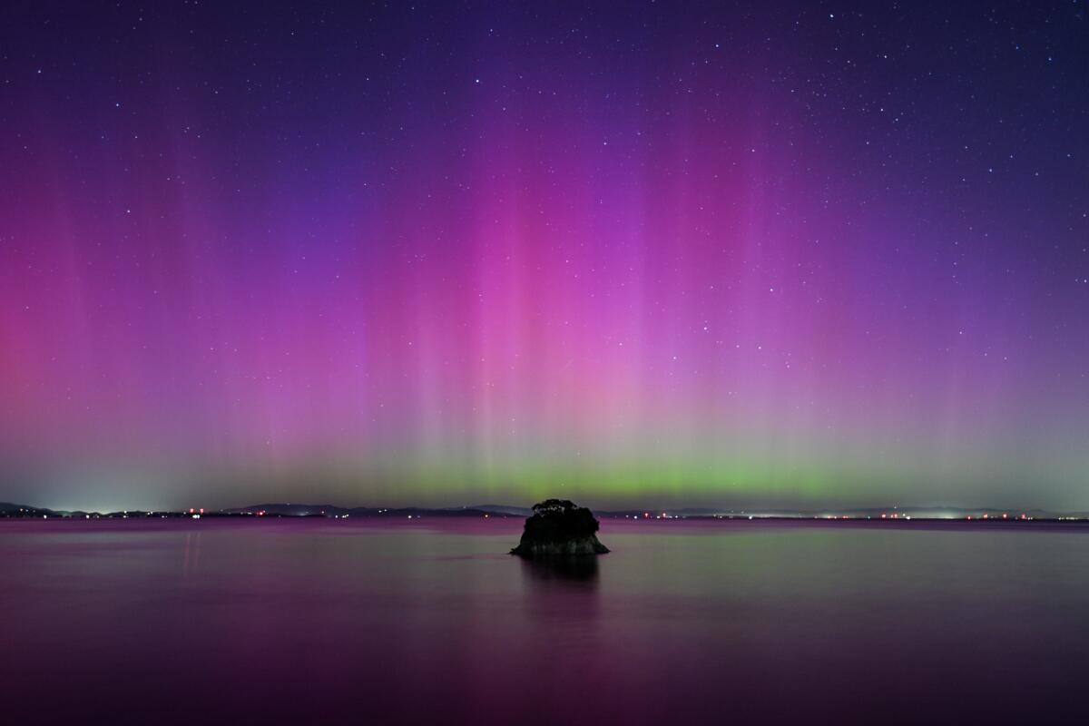 Northern Lights as seen from San Rafael, Calif.