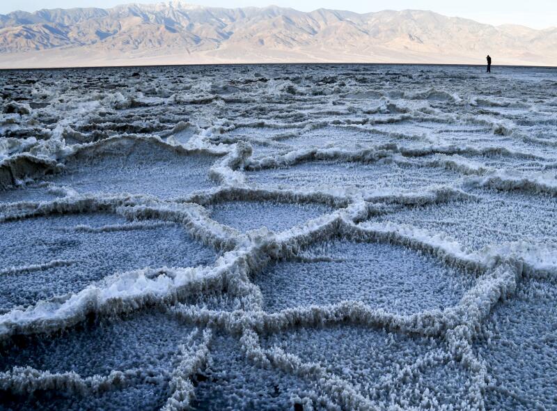 Unique salt structures form in the Badwater Basin at Death Valley National Park .