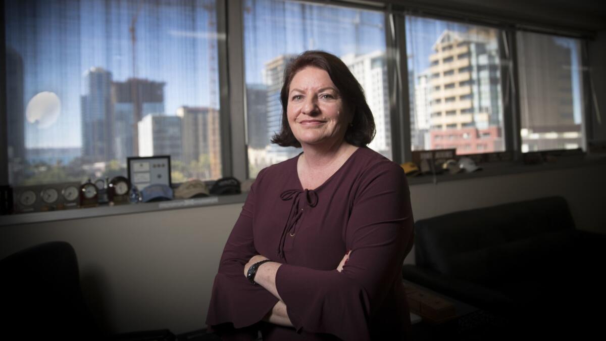 California state Sen. Toni Atkins in her San Diego office on March 2
