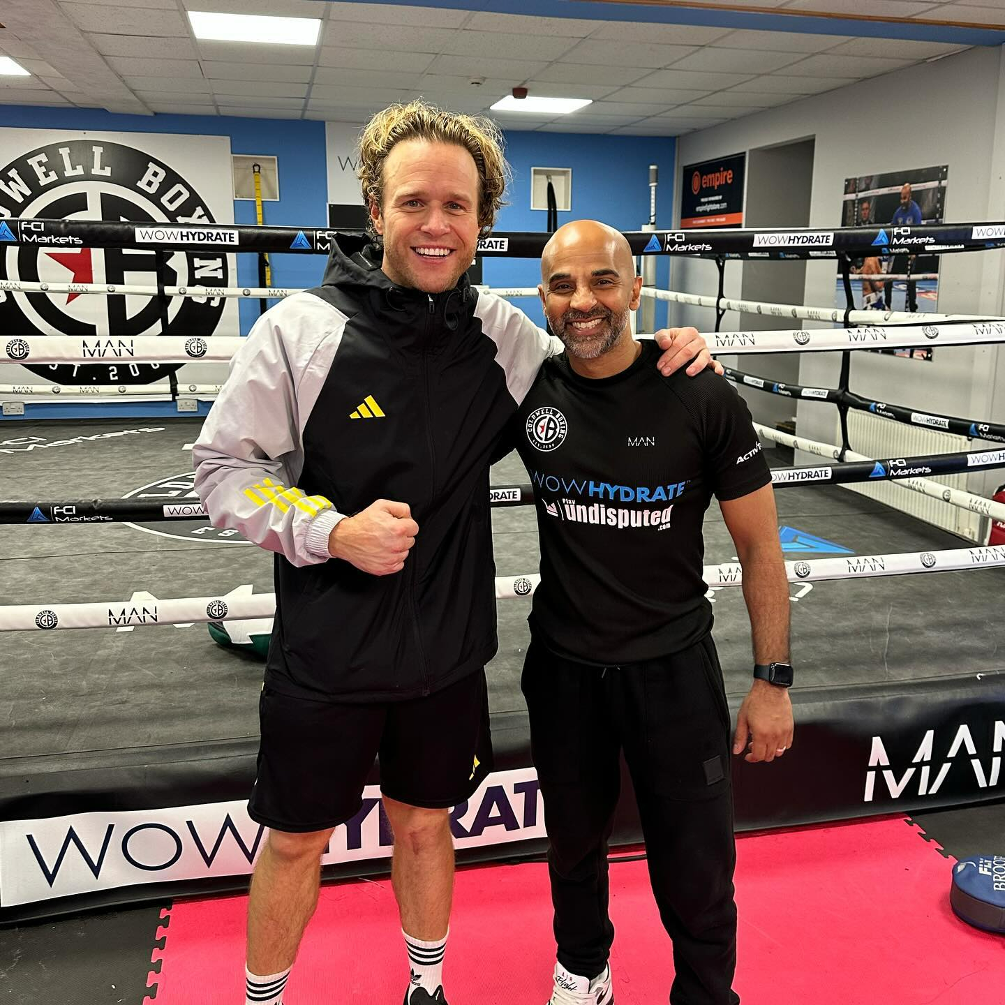 Olly had some training sessions with Dave Coldwell while on tour with Take That