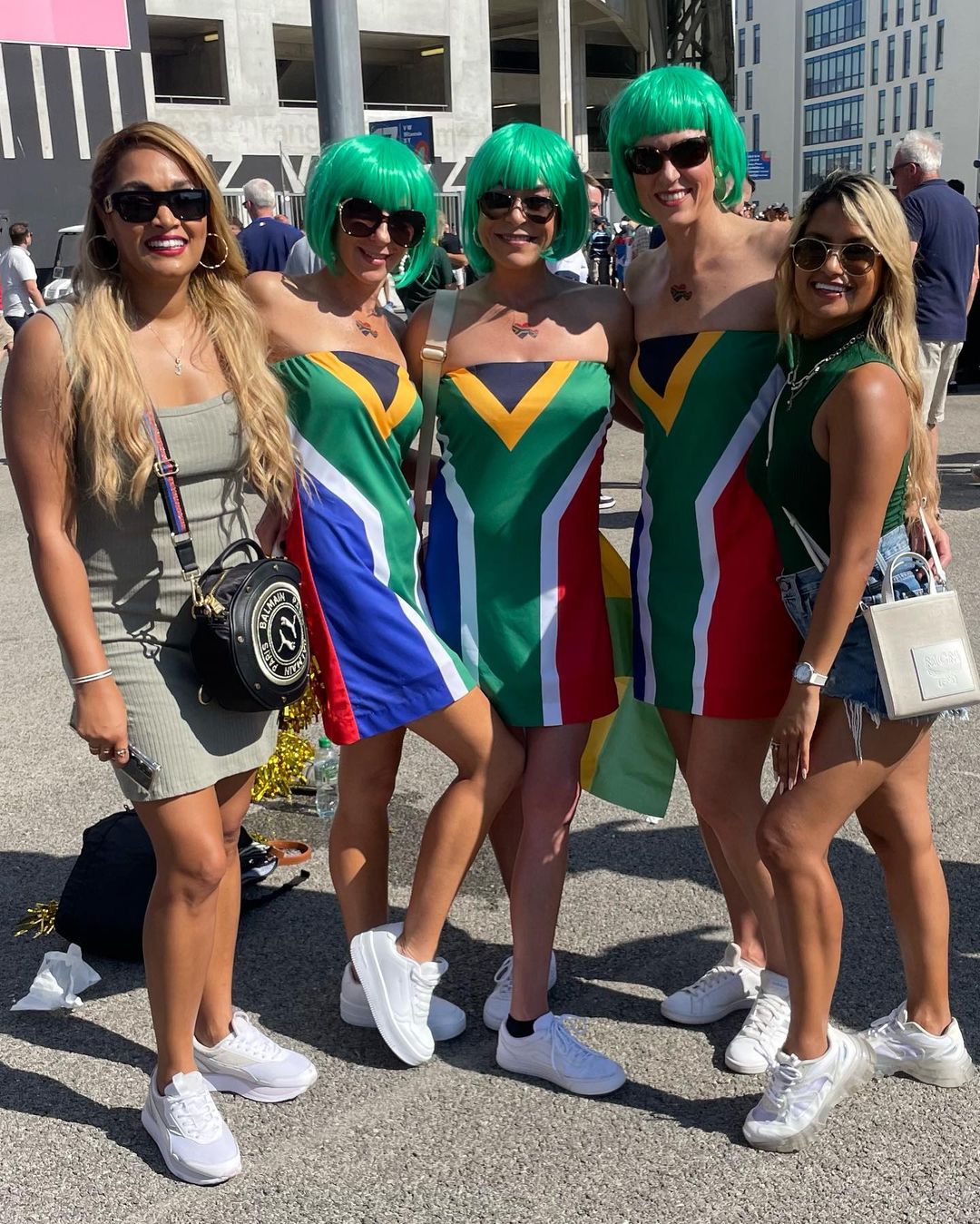 Melissa supported the Springboks with her pals in France