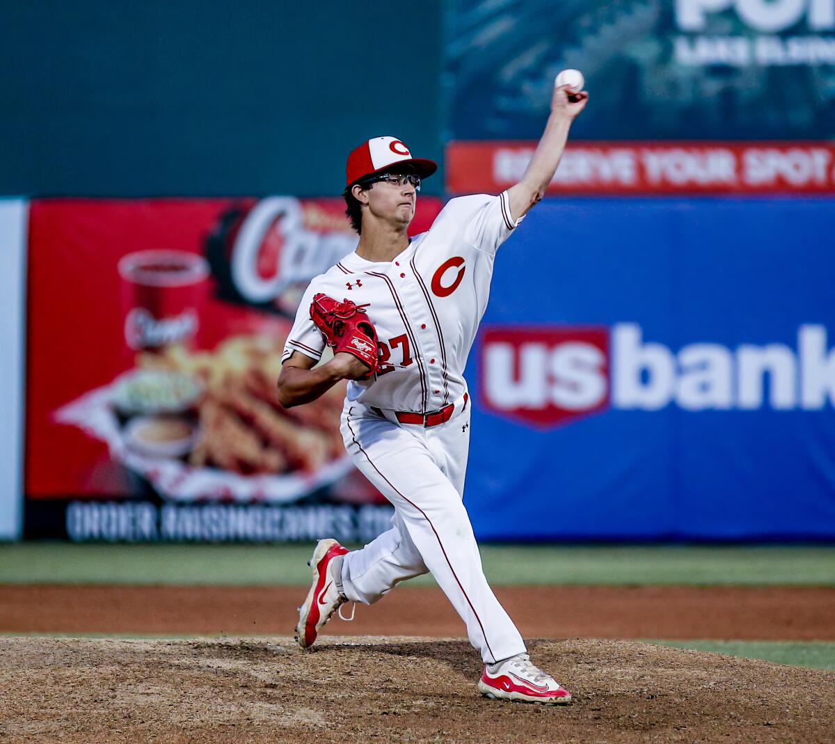 Ethan Schiefelbein of Corona threw a two-hit shutout in the Division 1 final against Harvard-Westlake 5-0.