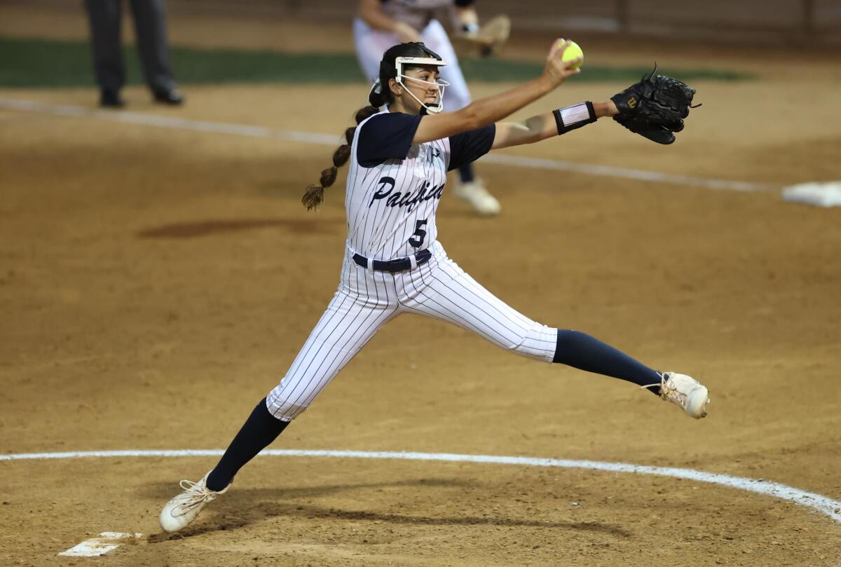 Brynne Nally of Pacifica struck out 11 and threw a two-hit shutout in 3-0 Division 1 championship win over Orange Lutheran.