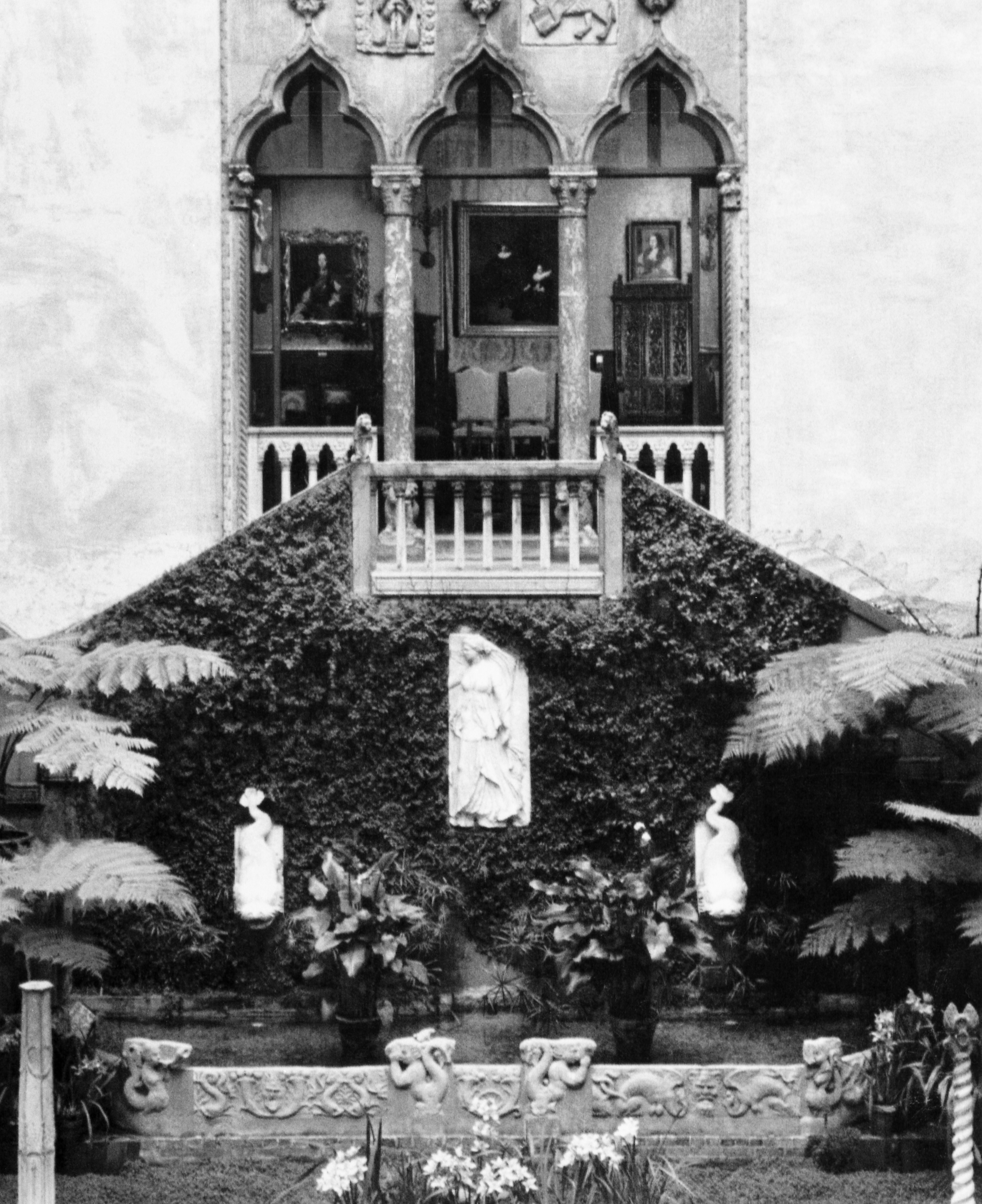 A view of the Dutch Room and south wall of the courtyard of the Isabella Stewart Gardner Museum in Boston is pictured