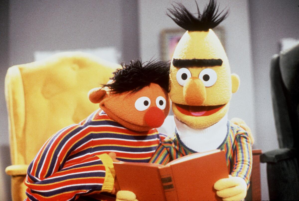 "Sesame Street" characters Bert and Ernie.
