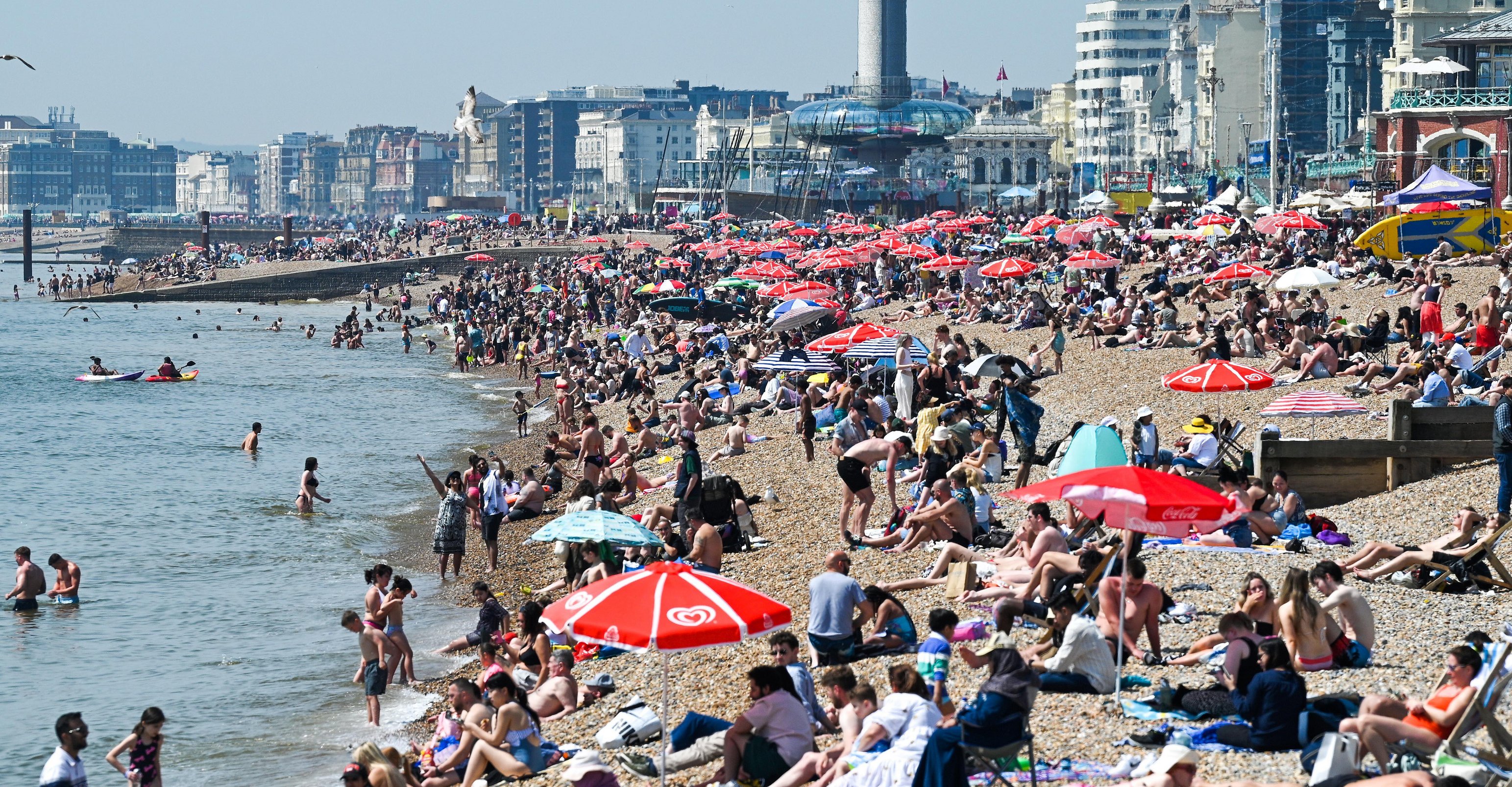 Beachgoers swarmed to Brighton for the sunshine in recent weeks