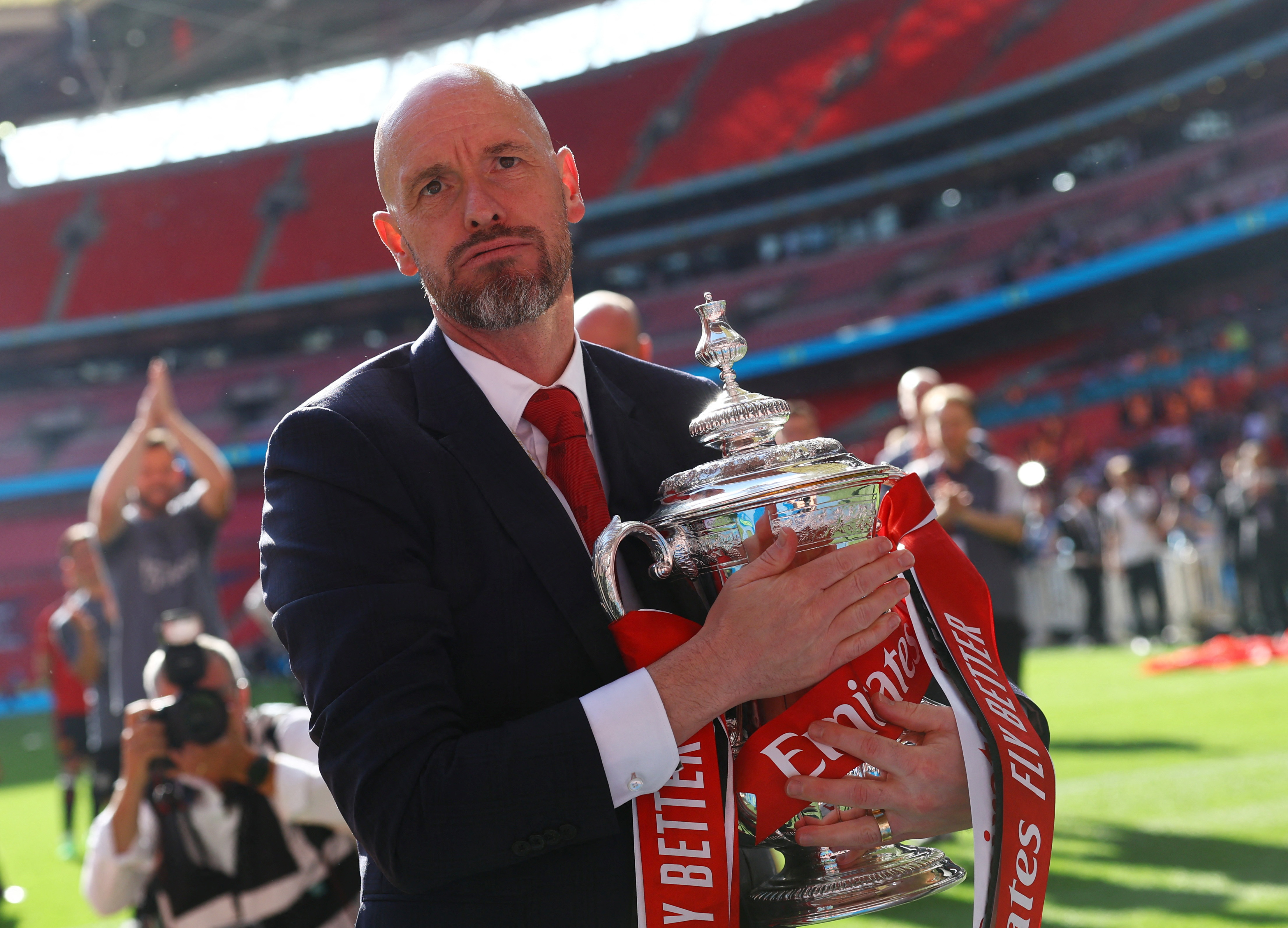 Ten Hag won the FA Cup with Manchester United