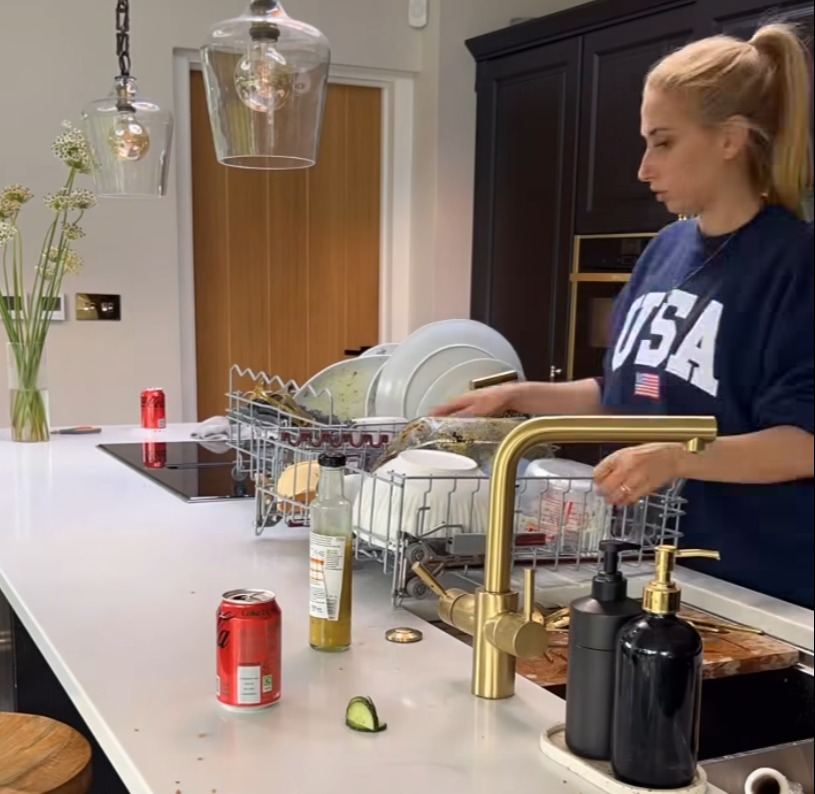 Stacey shared her unusual dishwasher hack and showed how she loads the racks on the side