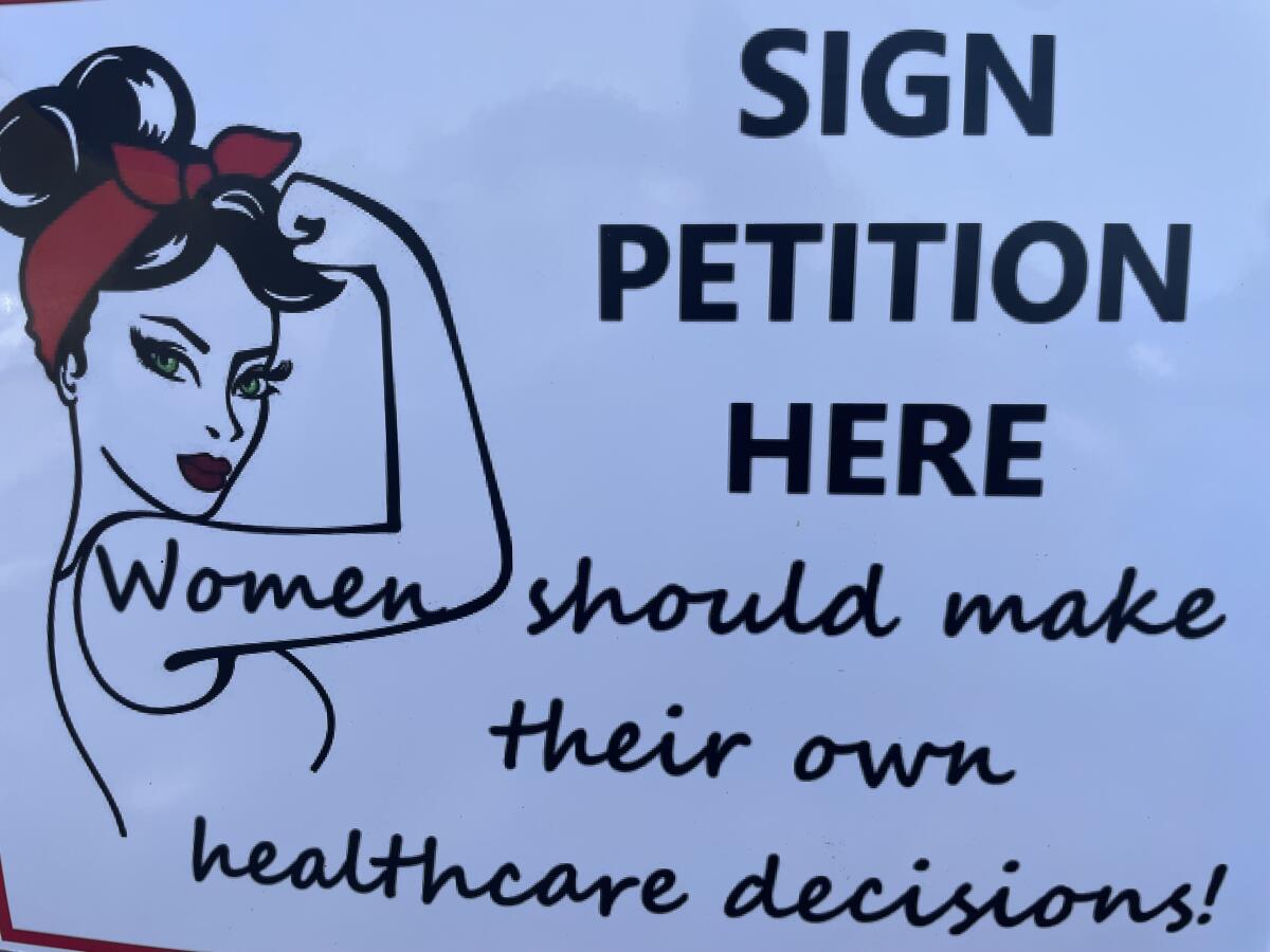 Arizona Right To Abortion Initiative placard