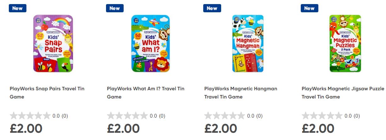 Parents can purchase the games on The Works website