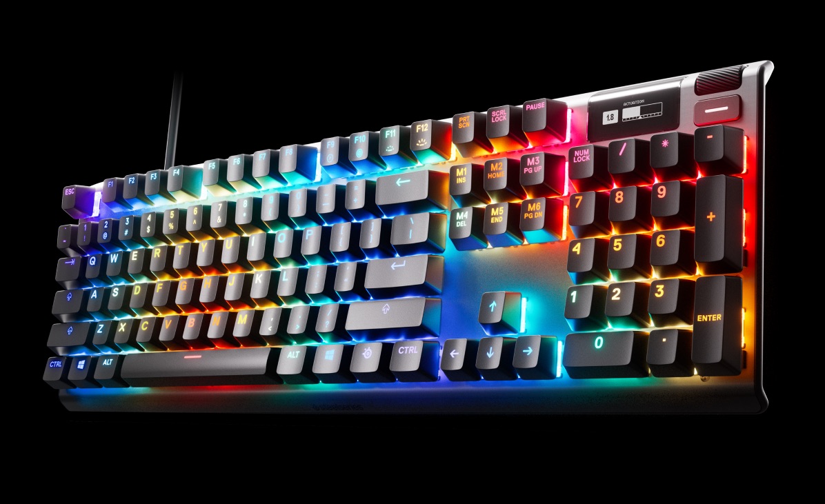 Rocket uses a high-tech keyboard, the Apex Pro, to assist with his ultra-speed