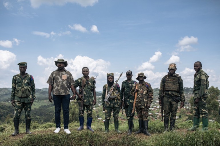 FPP/AP (Patriotic Front for Peace/People's Army) militiamen, one of the largest armed groups in North Kivu