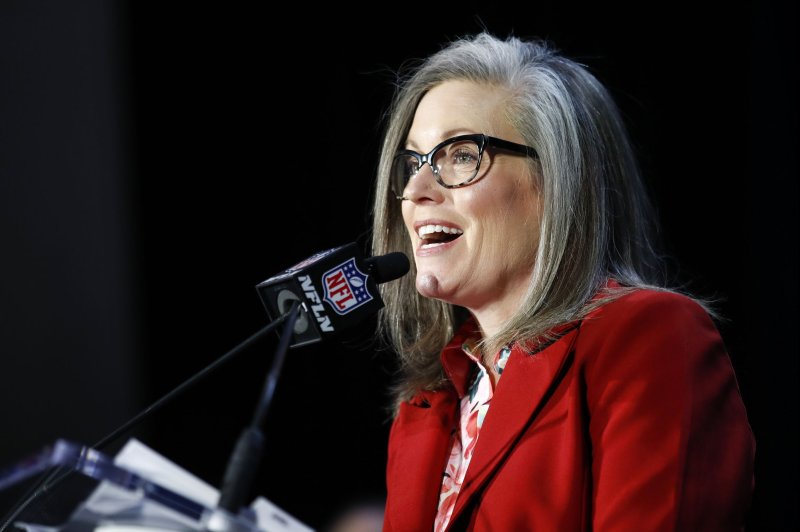 Arizona Gov. Katie Hobbs (pictured in 2023) signed a measure Thursday to repeal an abortion ban that dates to 1864. File Photo by Caroline Brehman/EPA-EFE