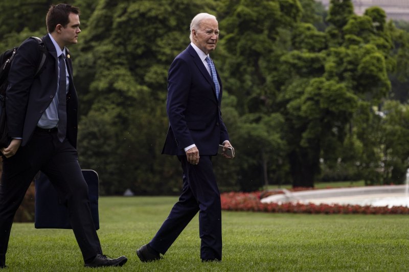 President Joe Biden will visit Racine, Wis., on Wednesday to tout a plan by Microsoft to construct a $3.3 billion AI datacenter. Photo by Samuel Corum/UPI