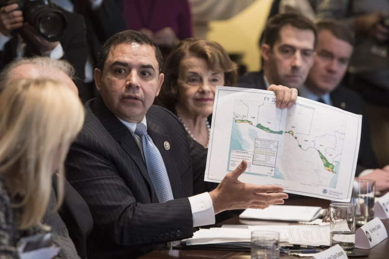 The Justice Department on Friday indicted Rep. Henry Cuellar, D-Texas, and his wife of accepting some $600,000 in bribes from two foreign companies in exchange for political favors. Cuellar issued a statement proclaiming both he and his wife are "innocent of these allegations." File Photo by Kevin Dietsch/UPI