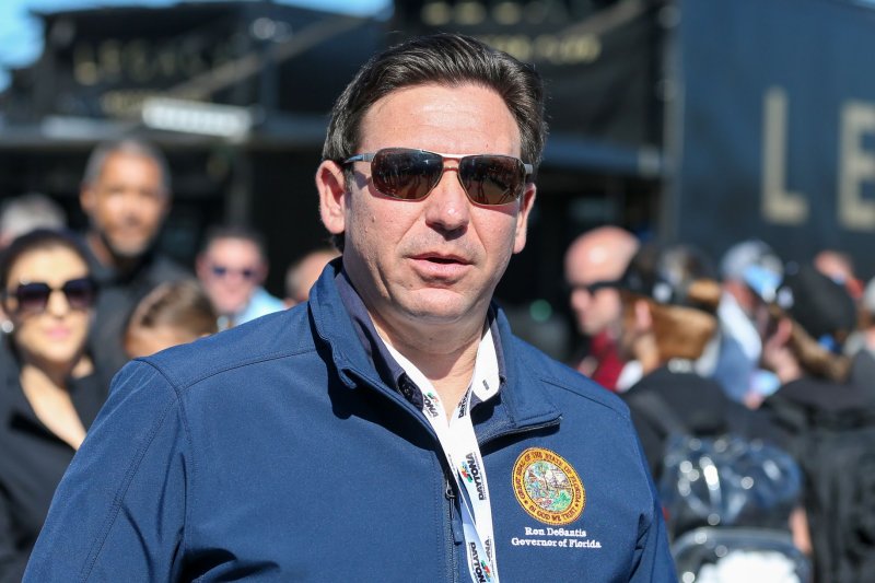 Gov. Ron DeSantis signed legislation Wednesday that will erase climate change from Florida policy effective July 1, to "keep windmills off our beaches, gas in our tanks and China out of our state." File Photo by Mike Gentry/UPI